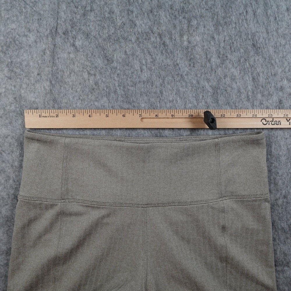 Athleta Pant Women Medium Brown Delancey Herringbone Flare Stretch Athleisure - Picture 6 of 13